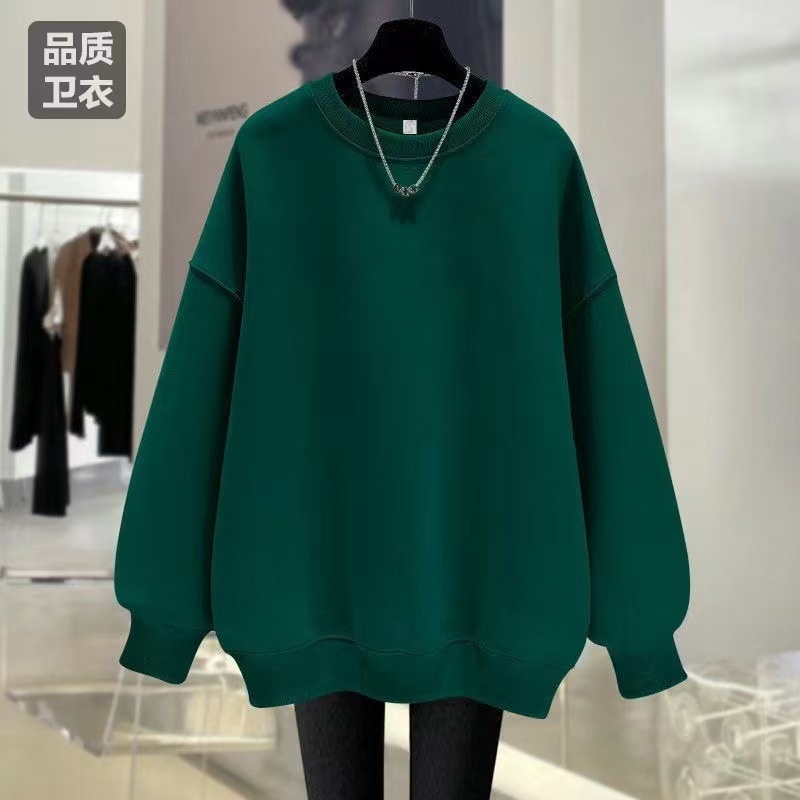 宽松长袖卫衣女秋冬季百搭减龄显瘦遮肉上衣|undefined