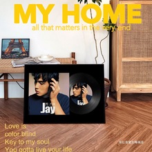 JAY 周杰伦仿黑胶专辑封面装饰画卧室挂画音乐ins风宿舍摆画