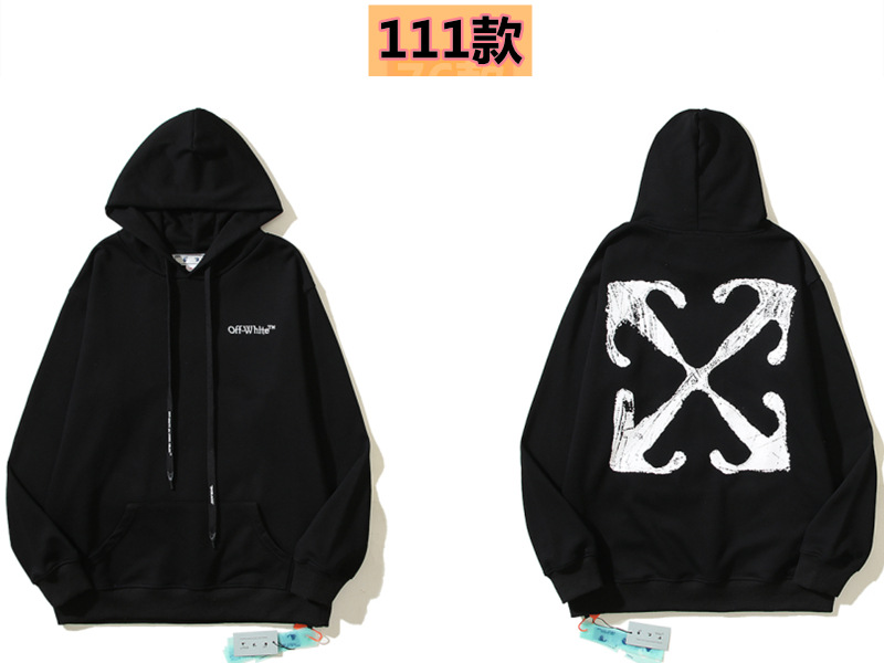 Marca de moda offwhite graffiti religioso pintura al óleo impresión de flecha hombre y mujer suelta OW pareja alta calle hoodie abrigo