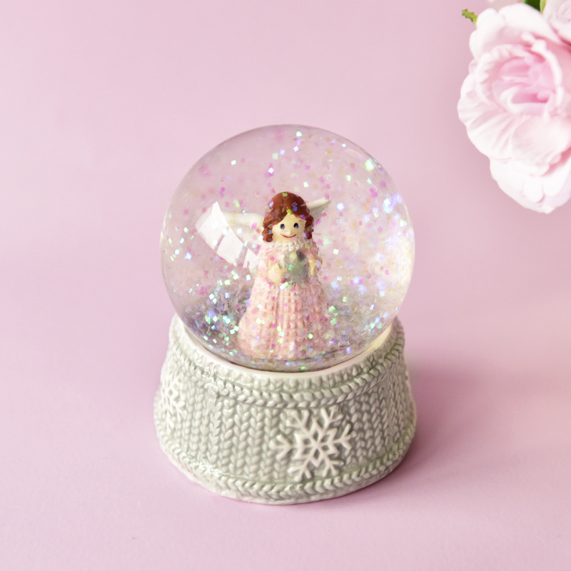 Americano creativo Ángel Casa de cerámica bola cristal artesanía decoración rosa chica regalo habitación