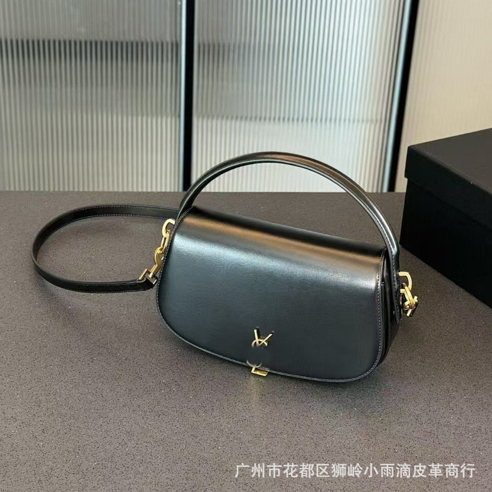 Voltoire Half-Moon Saddle Bag - Minimalist Cowhide Leather Shoulder Bag For Women