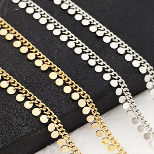Antique diy pure copper handmade small round chain headdress hair accessories necklace exotic jewelry manufacturers direct supply chain