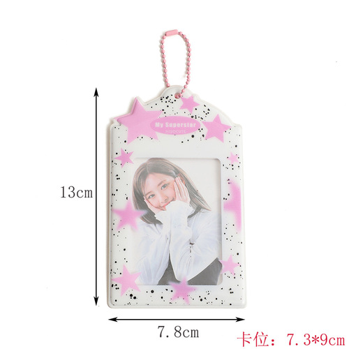Ins style new star card holder Korean girl photo display pendant star chasing three-inch small card storage card bag for women