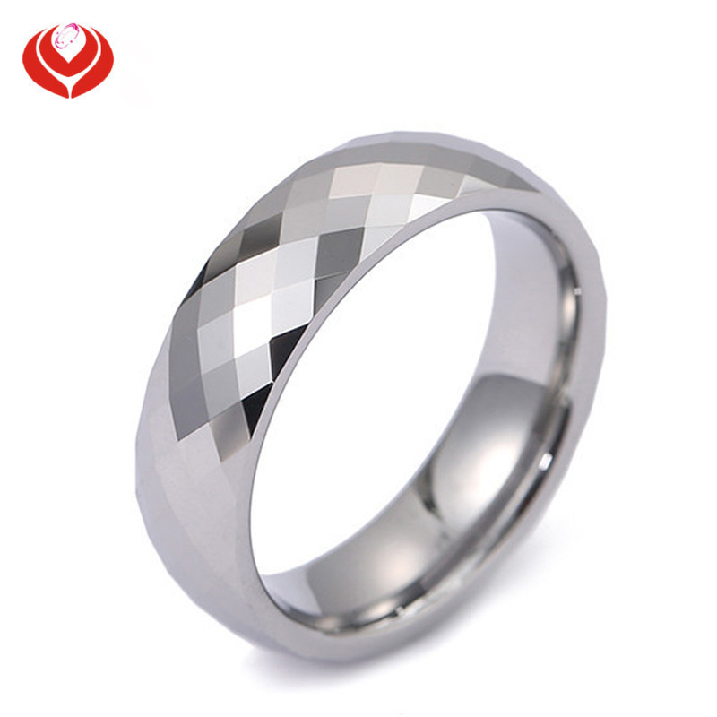 European and American New Style Simple Tungsten Steel Ring Classic Rhombus Fashion Trendy Couple Rings Tail Ring Jewelry Cross-Border Wholesale