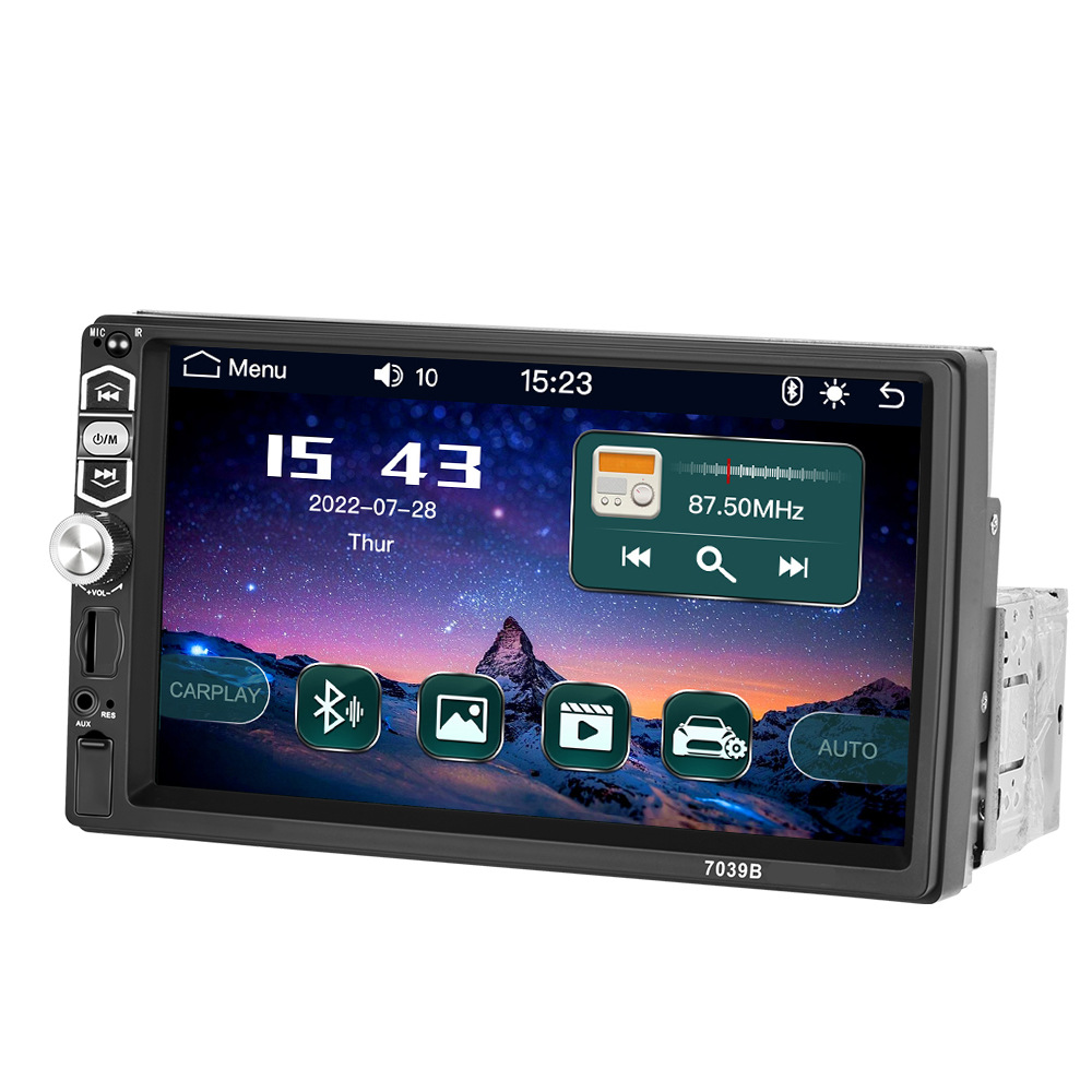 7039B Wired Carplay 7inch Single-Shank Car Mp5 Android Auto Single-Shank Dual-Shank Can Be Installed