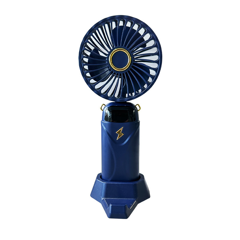 Ventilador de pantalla digital de gran viento de mano silencioso usb batería de larga duración, ventilador de pantalla digital de mano de refrigeración portátil portátil