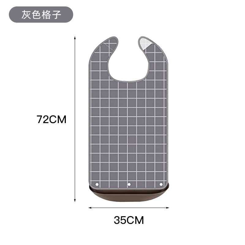 Baberos para personas mayores, batas para adultos, toallas impermeables y resistentes a las manchas, baberos grandes para comer, delantales, baberos a cuadros