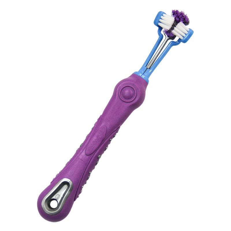 Pet Three-Head Toothbrush, Dog and Cat Brushing and Cleaning, Toothbrush Manufacturer Wholesale for Medium and Large Dogs