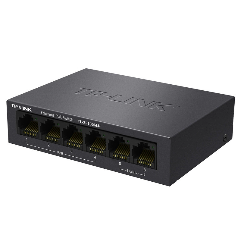 TP-LINK TL-SF1006LP 6 портов переключатель 4 порта POE питание безопасность мониторинг сеть полупроводниковый?