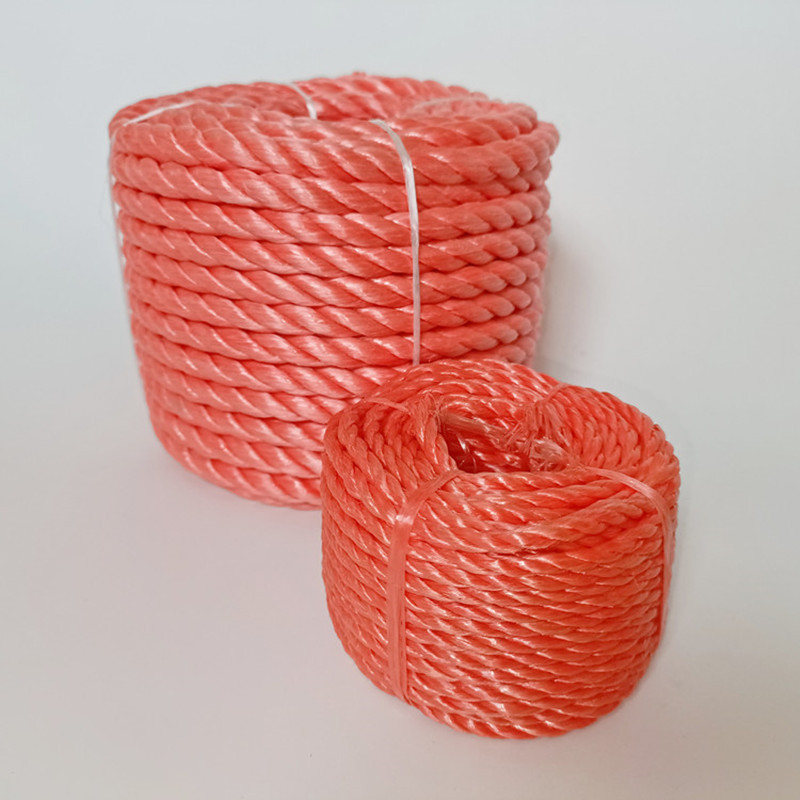 工厂现货橘色橙色尼龙绳网络丝三股绳多种颜色捆扎撕裂膜绳大棚