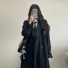 2024今年流行中长款赫本英伦风衣外套女春秋季高档小个子学生大衣