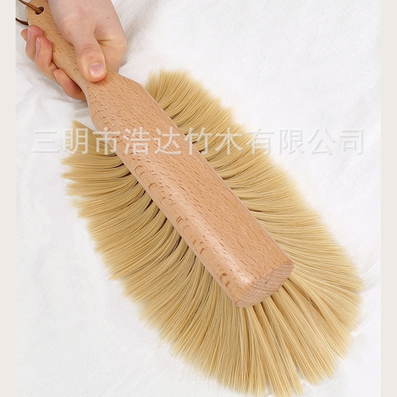 厚手の掃除ブラシ、柔らかい毛のベッド掃除ツール、ベッドブラシ、家庭用ほうき、ブナ材ブラシ、ソファのほこり取りブラシ|undefined