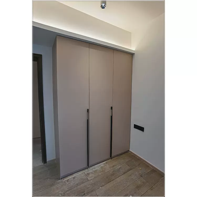 Wardrobe全屋定制衣橱轻奢到顶衣柜灰色烤漆板柜定做免费量尺批发