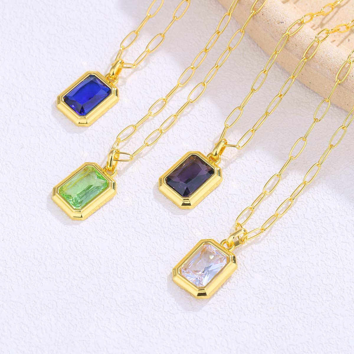 Fashion Ice Sugar Heart Square Diamond Necklace Women, Light Luxury Exquisite Colorful Hip-Hop Trendy Accessories Choker_voghion.com