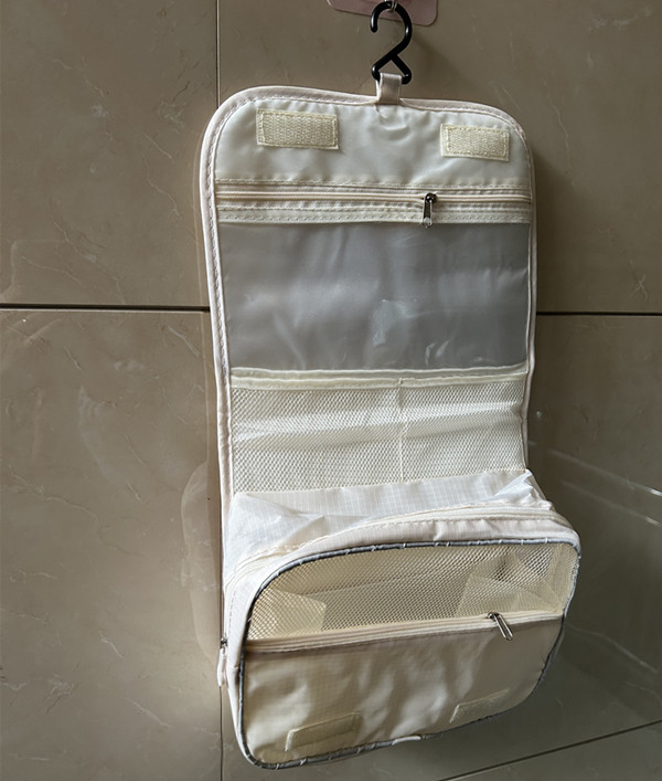 Nueva bolsa de cosméticos de viaje floral bolsa de lavado gancho colgando bolsa de almacenamiento de gran capacidad plegable bolsa de organización portátil