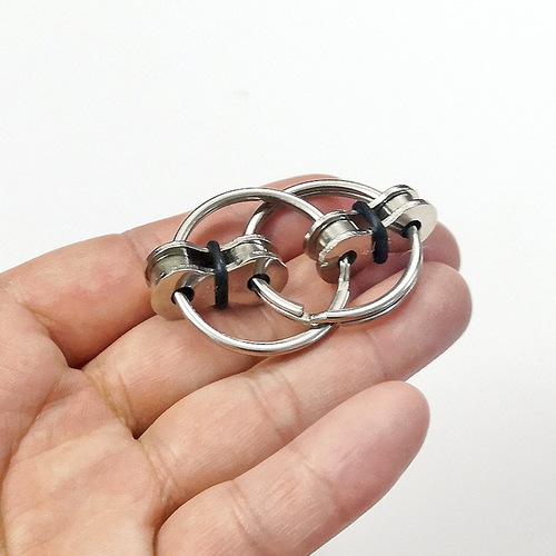 Key ring fidget toy chain stress relief toy finger chain bicycle chain keychain