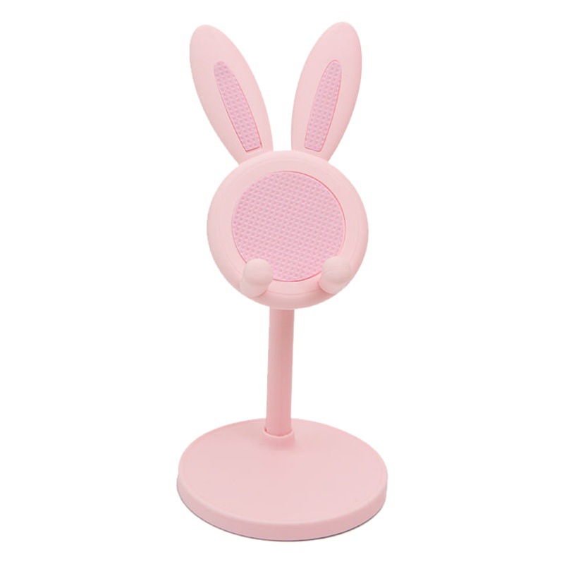 Conejito de dibujos animados teléfono móvil soporte de escritorio ajustable retráctil tableta ordenador estudiante aprendizaje soporte Perezoso