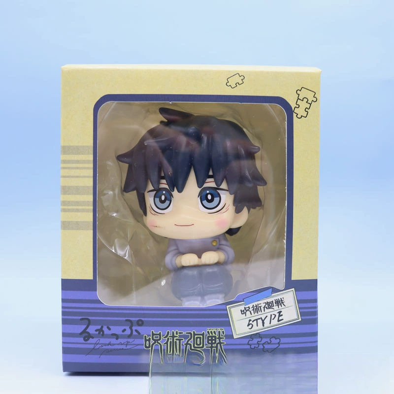 Sitting anime chibi figure, collectible character figures, multiple characters and versions