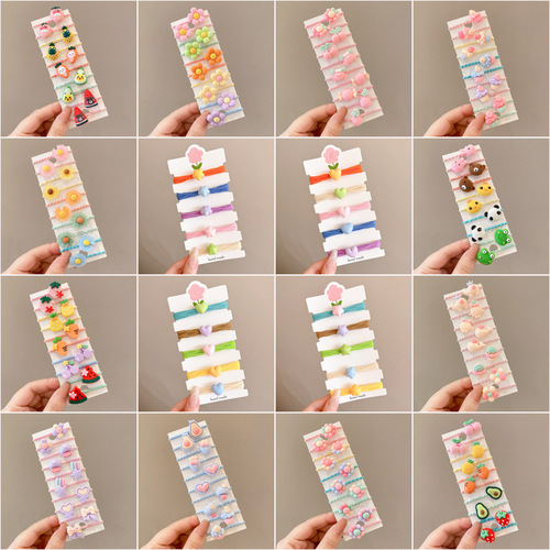 Hair tie for girls, selected best-selling hot trendy high elasticity colorful rubber band craft hair tie from Yiwu