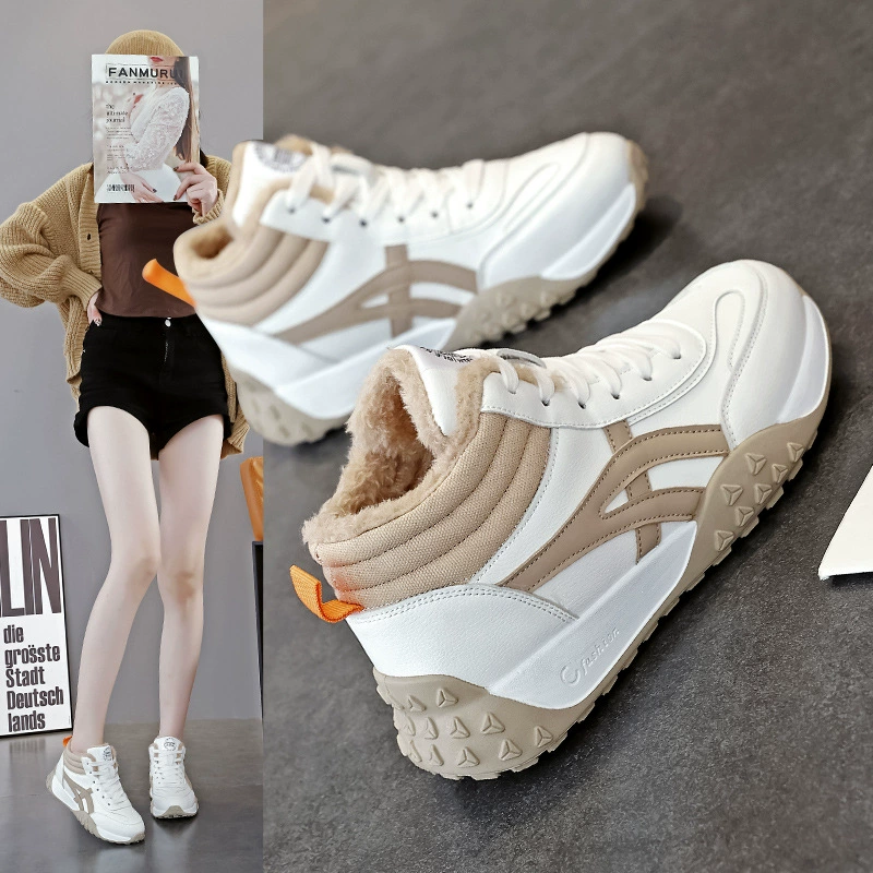 Спортивная повседневная женская обувь 2024 осень и зима новая бархатная арганная обувь легкая студенческая кроссовка NK-858
