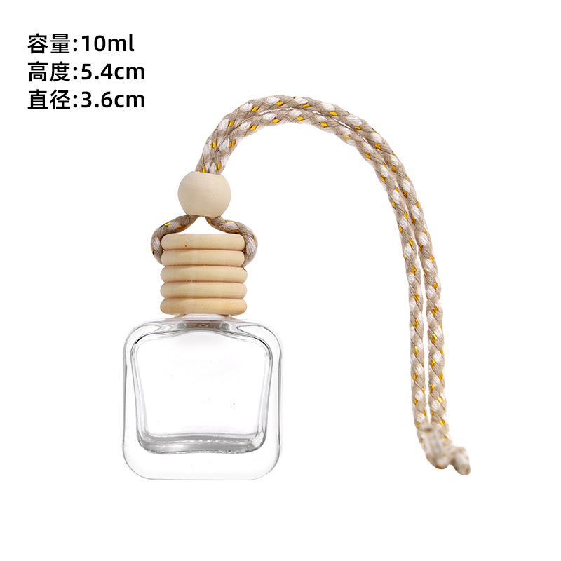 Cordón del coche botella de perfume botella de aromaterapia del coche mini aire acondicionado salida de aire volátil sub-embalaje aceite esencial auto-instalado botella vacía