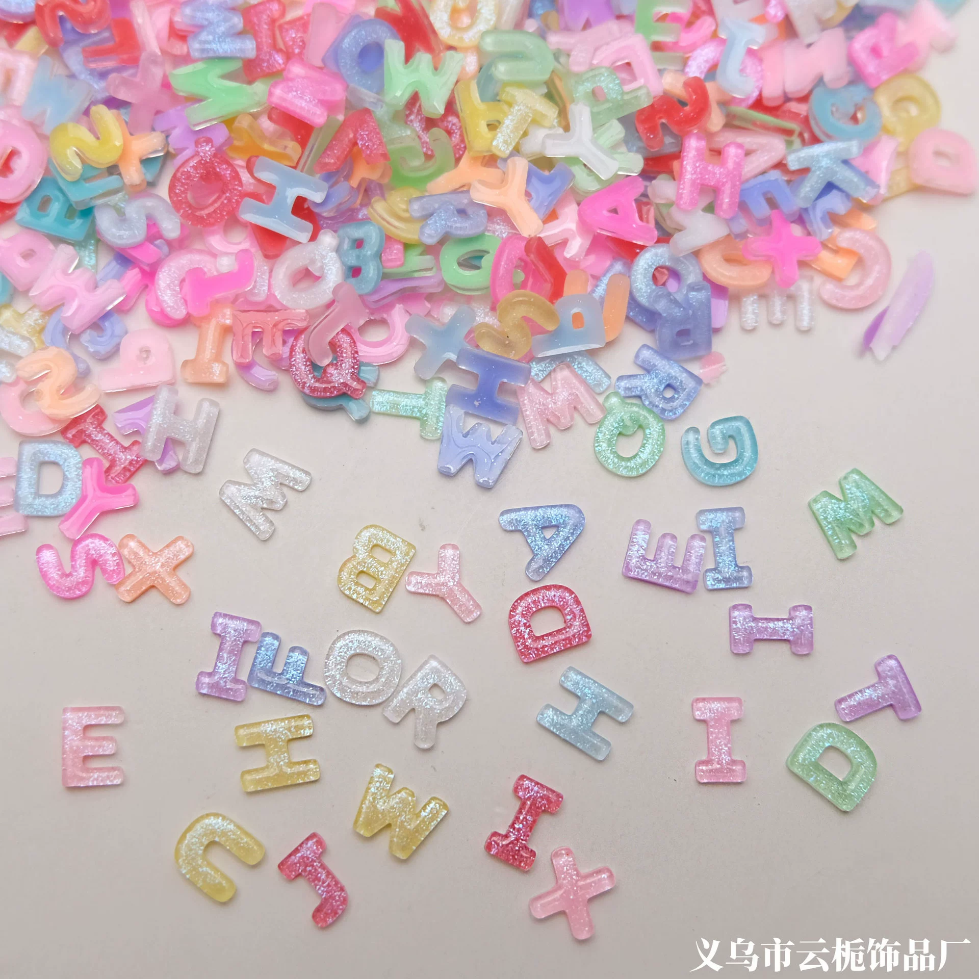 Новый мультфильм 26 букв смешанный DIY маникюр с блестками для украшения одежды