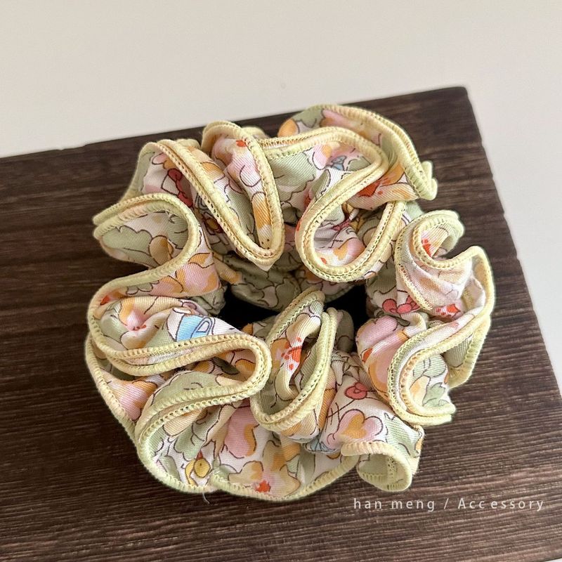 新款韩系小众超美小碎花蕾丝百褶大肠发圈高弹力马尾发绳头饰发饰|undefined