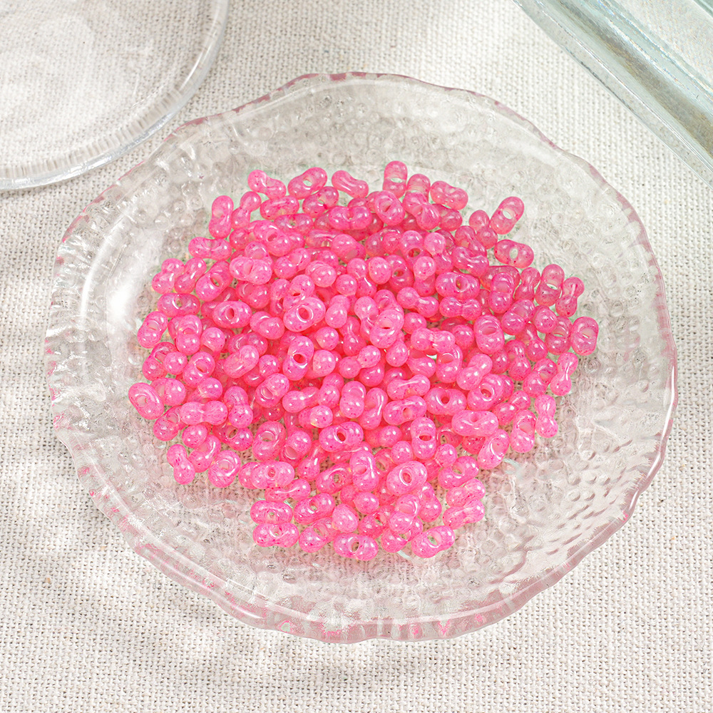 【400 piezas 2 botellas】Cuentas Xiaozi, cuentas sueltas, cuentas para pulseras, material para cuentas, cuentas espaciadoras de 3 mm, accesorios para cadena de teléfono DIY