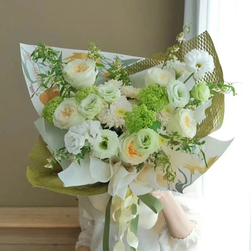 Gran cantidad y excelente precio ventas directas de fábrica nueva flor papel de embalaje material Kraft rollo malla panal papel 10 yardas/rollo