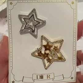 25年D家圣诞限定赠品时尚星星金属发夹女士高级感小众边夹