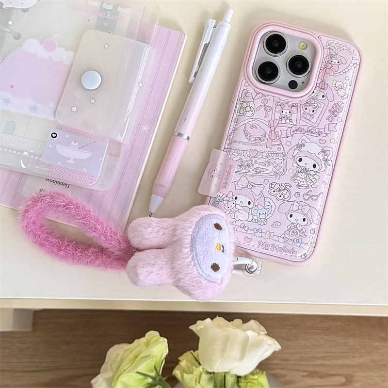 日韩碎花美乐蒂挂绳适用iPhone17苹果16ProMax/15/14手机壳少女心|undefined
