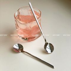 304ステンレス长柄攪拌スプーン高颜値甜品氷スプーン子供かわいいコーヒースプーンクリエイティブ小さなスプーン