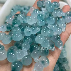 氷の種の漂う花のヒョウタンのペンダントの蘭の福禄の玉はdiyのブレスレットの手の串の仏の玉の漂う花の玉の髄の立体のヒョウタン