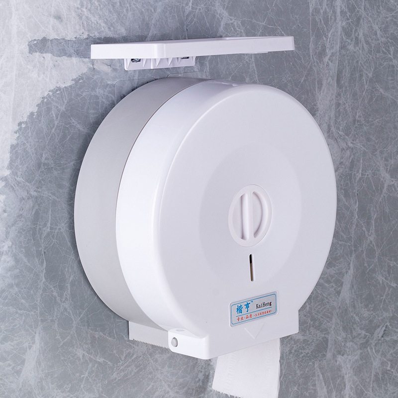 Caja de pañuelos de rollo grande Caja de papel de rollo de hotel Caja de papel de papel de baño de inodoro Caja de papel grande montada en la pared sin perforación