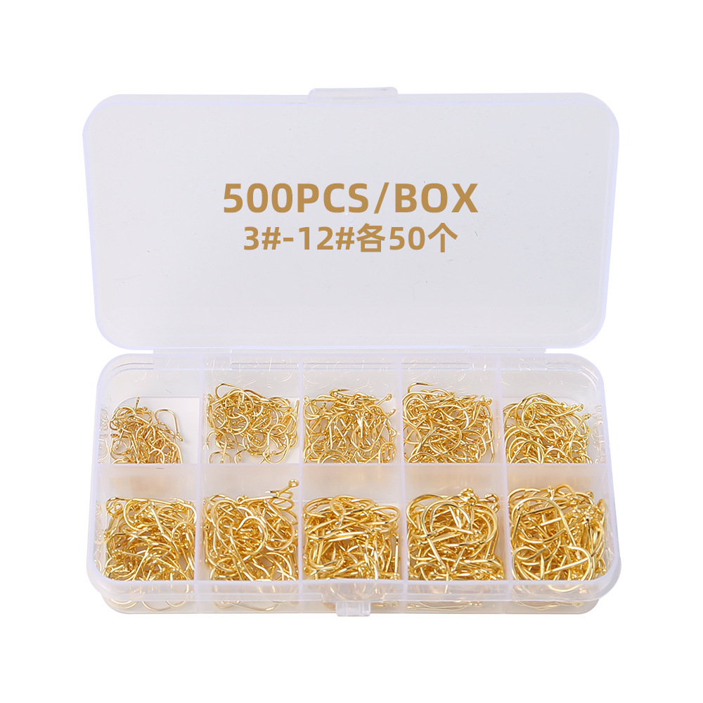 Etiquetado y envío 3-12 # Anzuelo de púas Iseni AliExpress exporta juego de anzuelos equipo de pesca