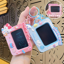 创意三丽鸥库洛米涂鸦画板钥匙扣可爱书包挂件汽车钥匙链礼品批发