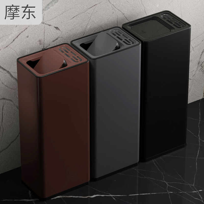 Hotel ktv corridor aisle stairs door vertical ash bucket Shopping Mall smoking area smoke extinguishing stainless steel trash can