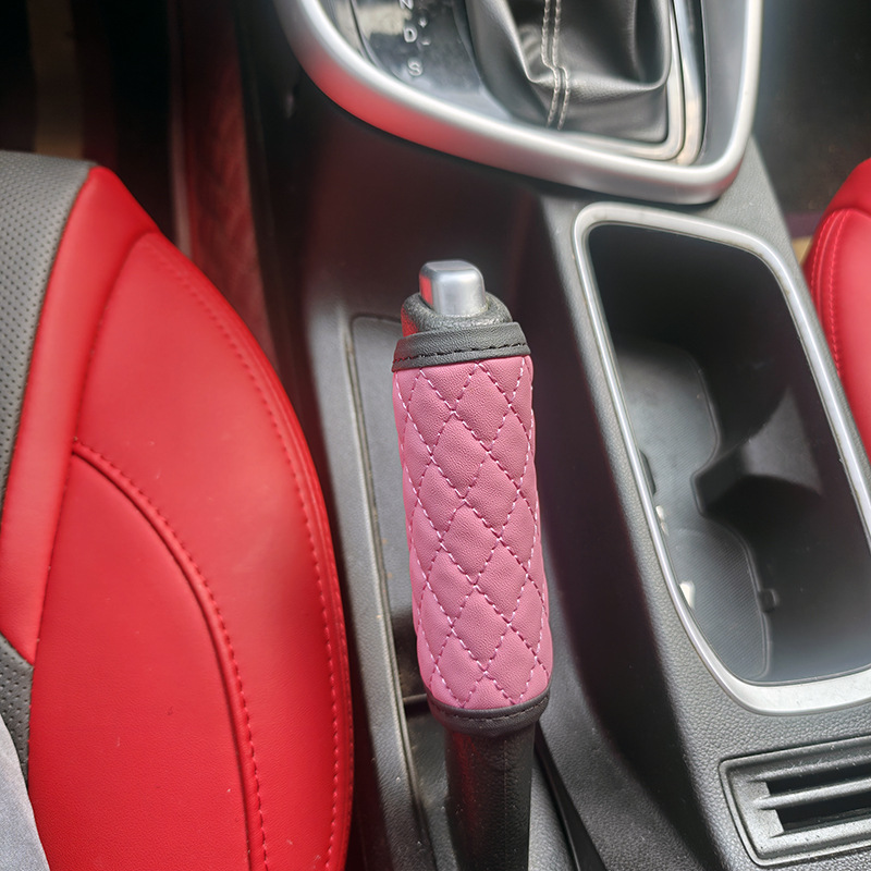 Car Shoulder Pad Set 5-Piece Set Universal Car Gear Shift Cover Handbrake Cover Shoulder Pad Cover Steering Wheel Cover Cross-Border