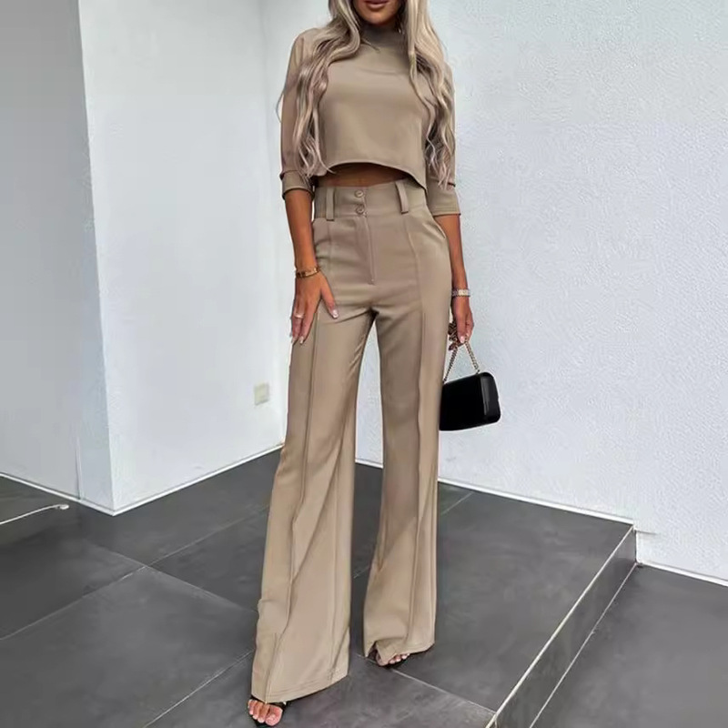 2025 Cross-Border Amazon Fashion Casual Suit Women's Two-Piece Set Women's Clothing