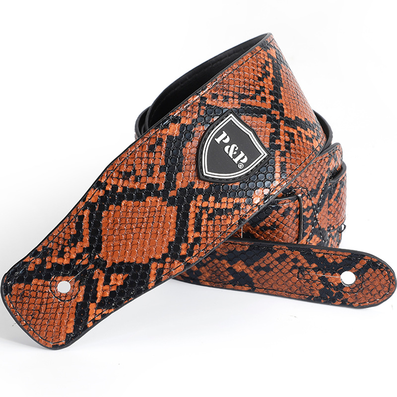 PP correa de hombro ancha correa de guitarra eléctrica de cuero PU correa de Bajo Eléctrico correa de guitarra personalizada