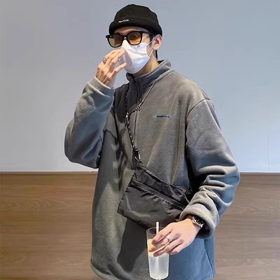 复线ESSENTIALS摇粒绒外套秋冬美式潮牌情侣羊羔绒夹克外套男女