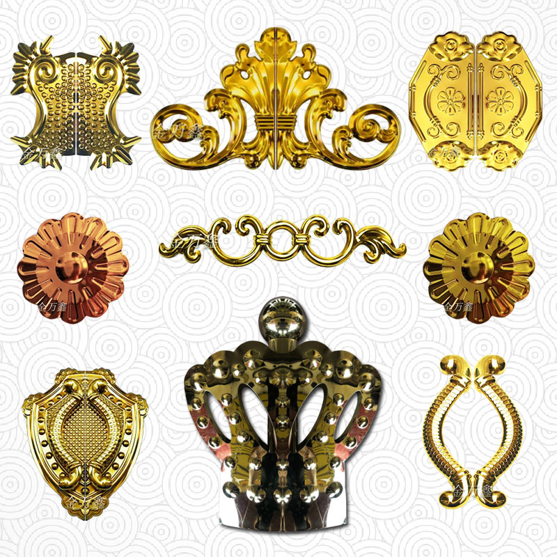 不锈钢门花配件连心花金葵花片庭院门围栏花底板拉手艺术装饰