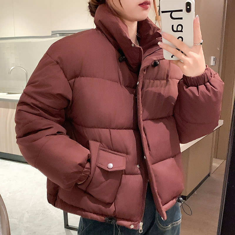 2024 invierno nueva ropa de algodón transfronteriza para mujeres Europa y América ropa de moda corta de algodón para mujeres gruesa de cuello pequeño pan ropa de moda image 2