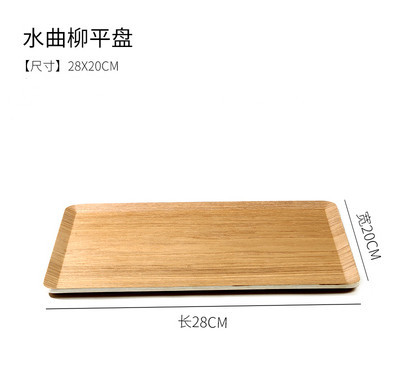 Fraxinus mandshurica bandeja de madera rectangular pastel de pastelería bandeja de pan Baking Shop Pantalla de pastelería placa plana de madera