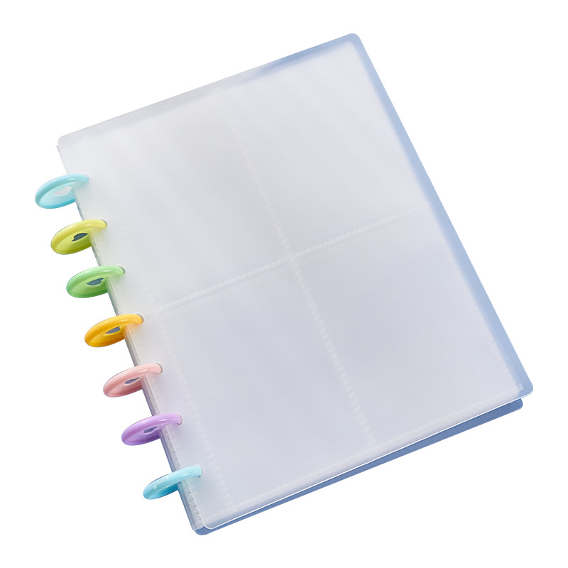 Libro de tarjeta de hebilla de setas coloridas Libro de 3 pulgadas de cuatro cuadrículas Álbum Polaroid álbum aidou transparente tarjeta pequeña libro de almacenamiento de persecución de estrellas