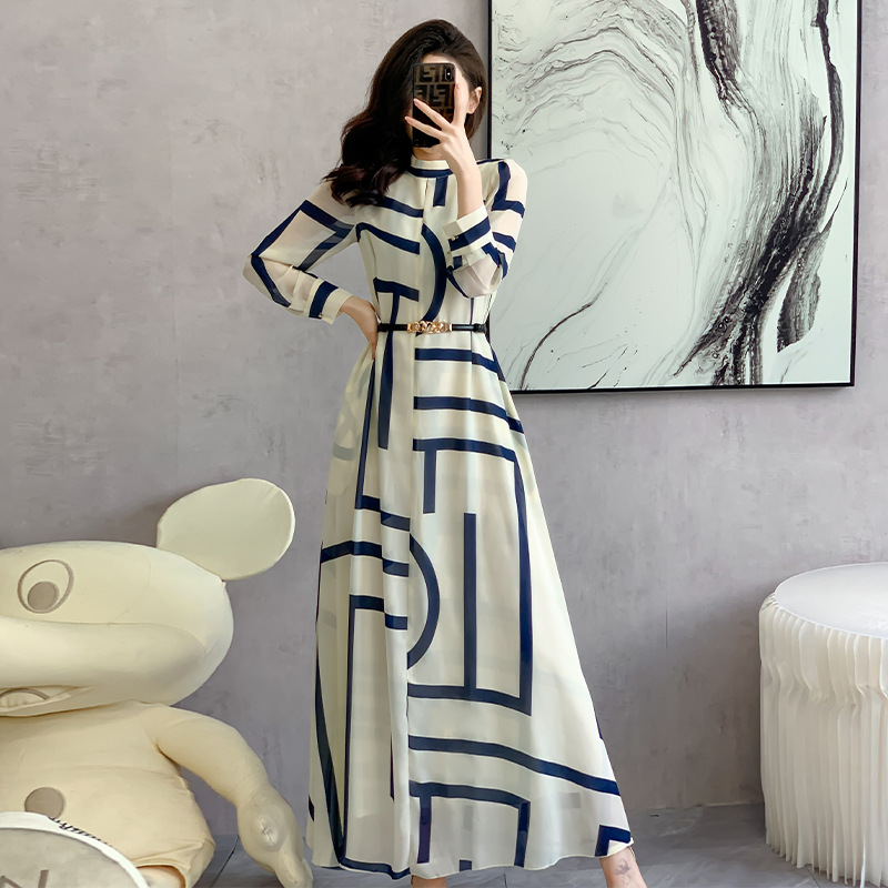 Women's Spring And Summer Extra-Long Elegant Long Dress_ecoleips.com