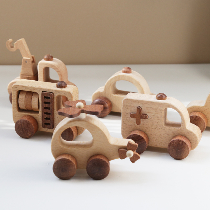 Solid wood lacquer-free infant learning to climb can bite rescue ambulance police car fire truck boy toy 2345 years old MD Solid wood lacquer-free infant learning to climb can bite rescue ambulance police car fire truck boy toy 2345 years old MD
