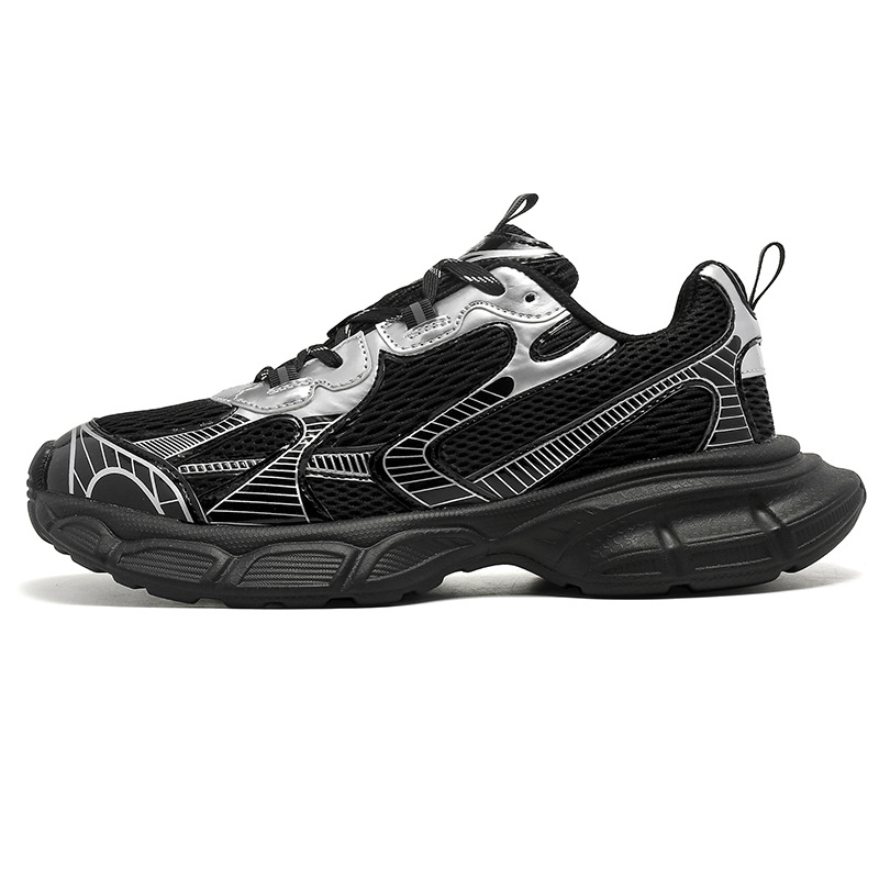 Herren-Nischenmodemarke Paris 3XL Papa-Schuhe, atmungsaktive Sommer-Mesh-Schuhe mit dicker Sohle, erhöhte Freizeit-Sportschuhe_voghion.com