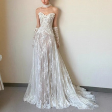 抹胸轻婚纱重工高级感轻奢白色新娘婚礼修身显瘦礼服裙森系出门纱