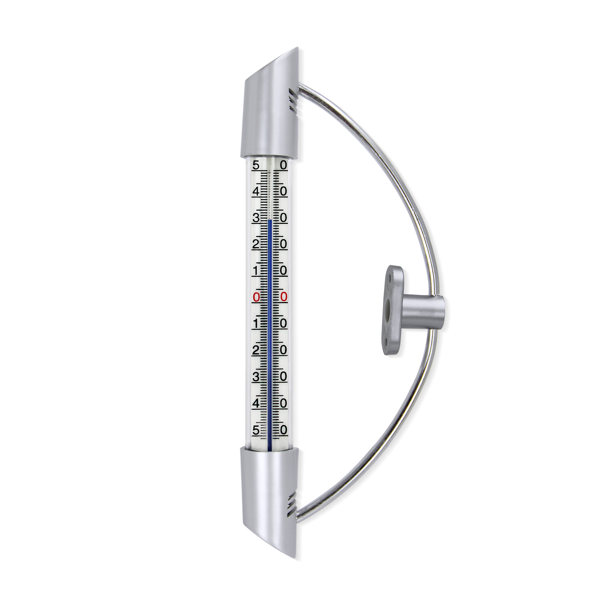 高精度螺丝固定式室内室外花园金属玻璃管温度计